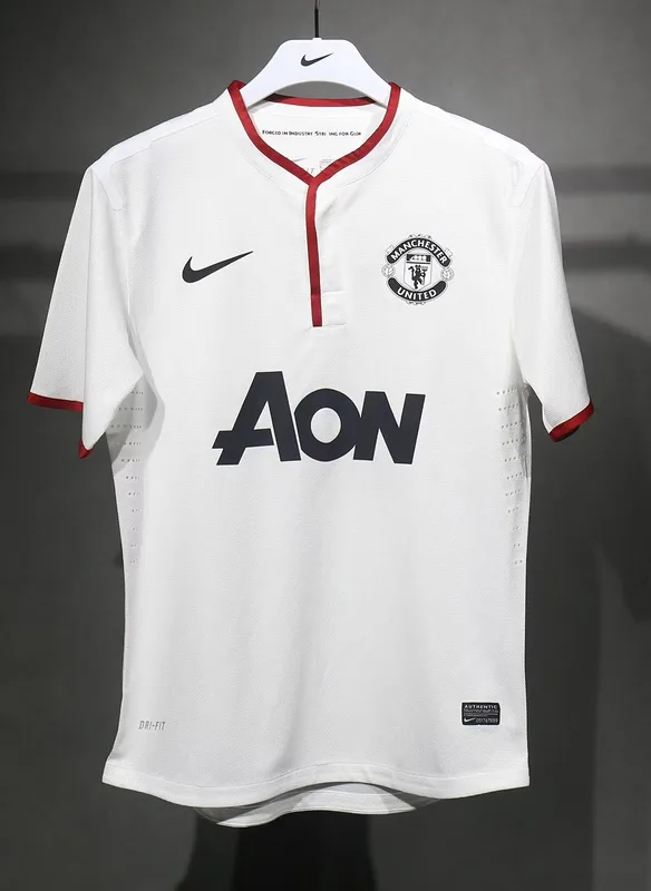 Manchester United 2013/14 Segunda Equipación Camiseta Versión Jugador White — 1