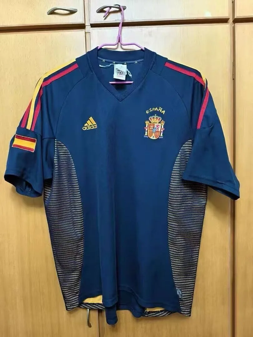 Spain 2002 Third Shirt Blue — 2