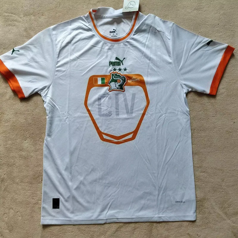 Ivory Coast 2024/25 Away Shirt Short Sleeve White — 2