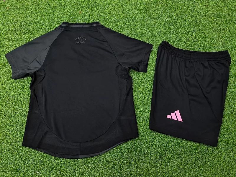 Inter Miami 2024/25 Away Kids Kit Player Version Black — 2