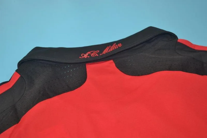 AC Milan 2007/08 Domicile Maillot Manches Longues
