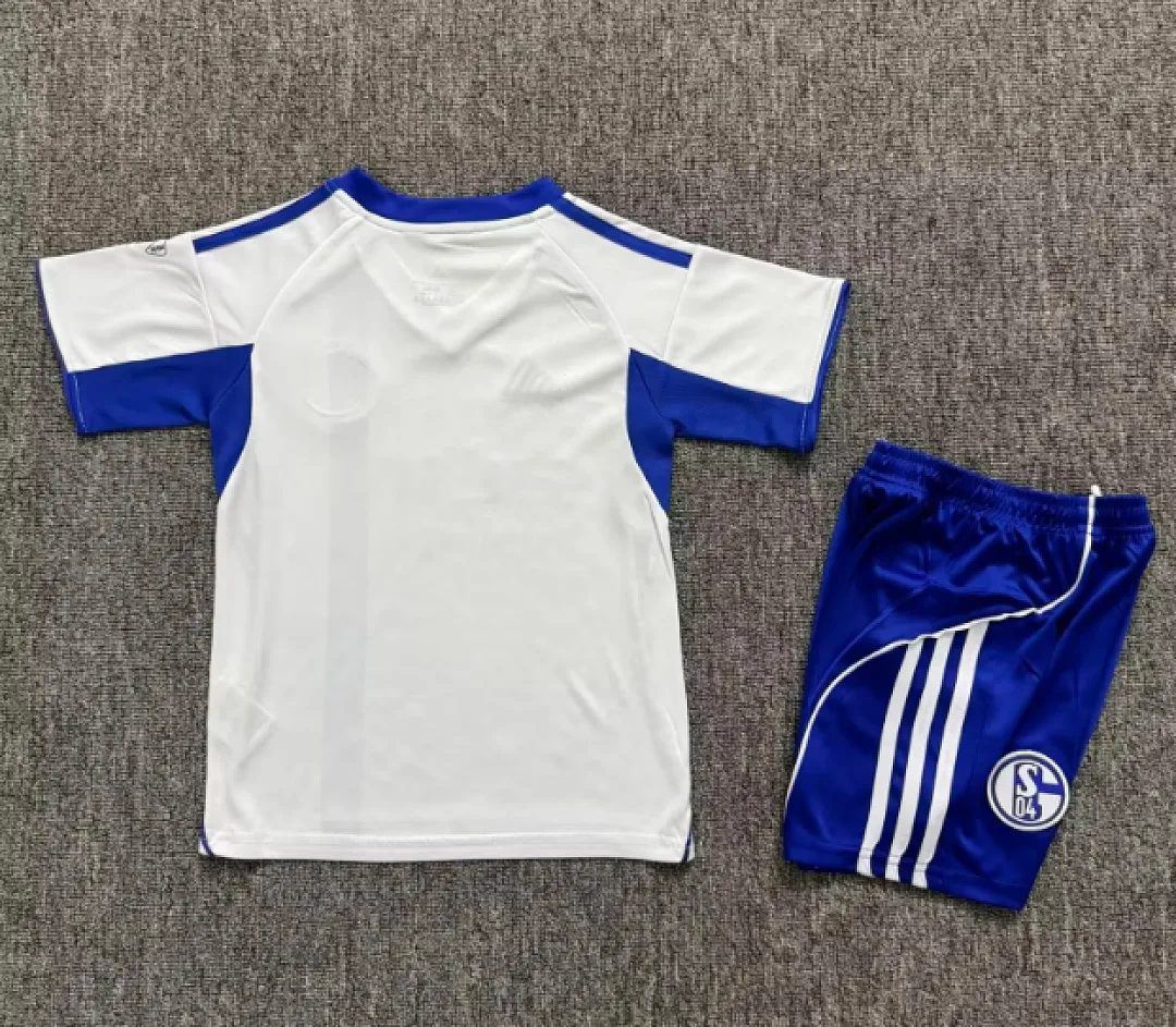 Schalke 04 2025/26 Away Kids Kit White