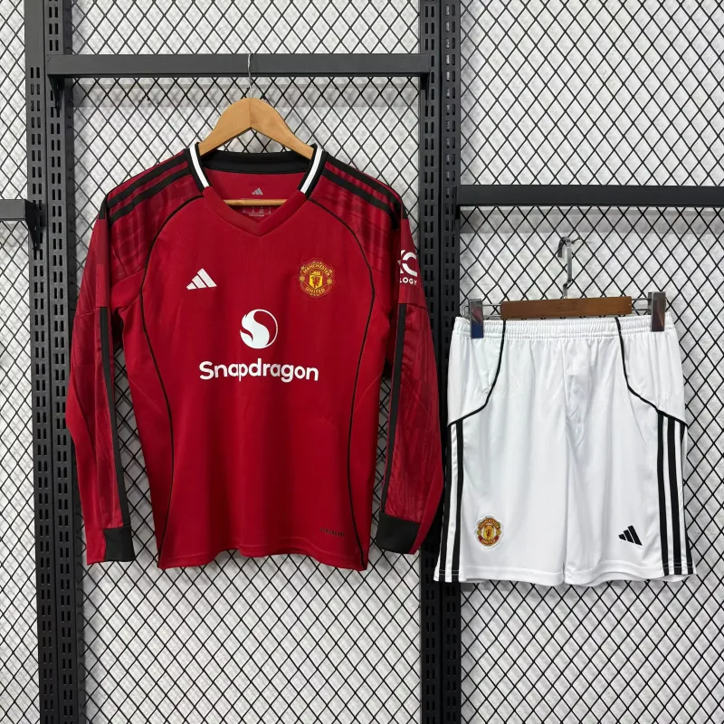 Manchester United 2025/26 Conjunto de Niño Manga Larga — 1