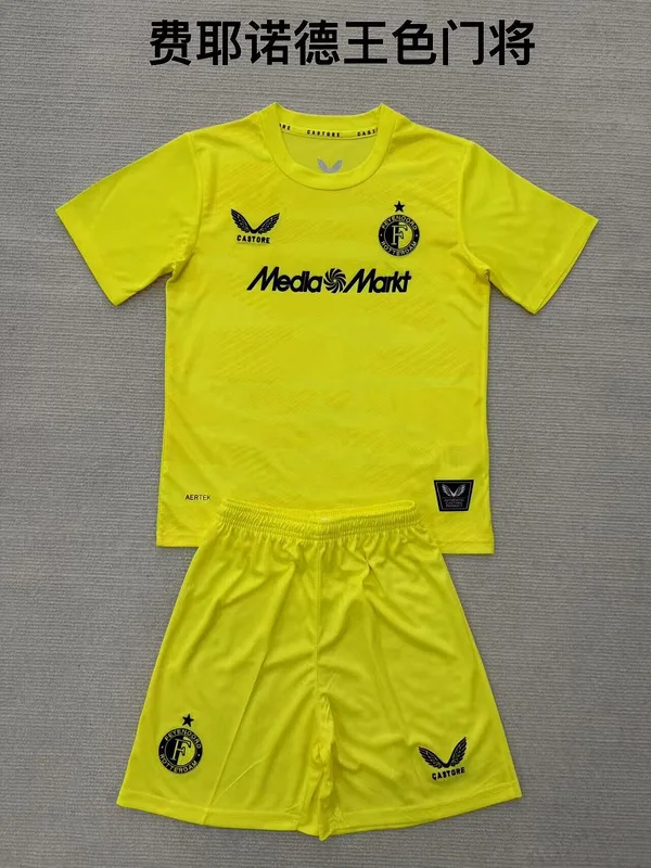 Feyenoord 2025/26 Goalkeeper Kids Kit Yellow — 2