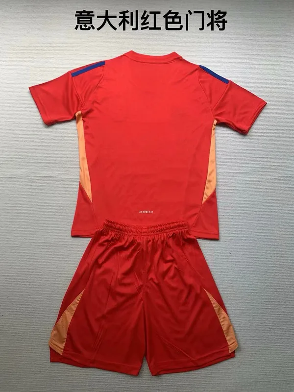 Italy 2024 Goalkeeper Kids Kit Red