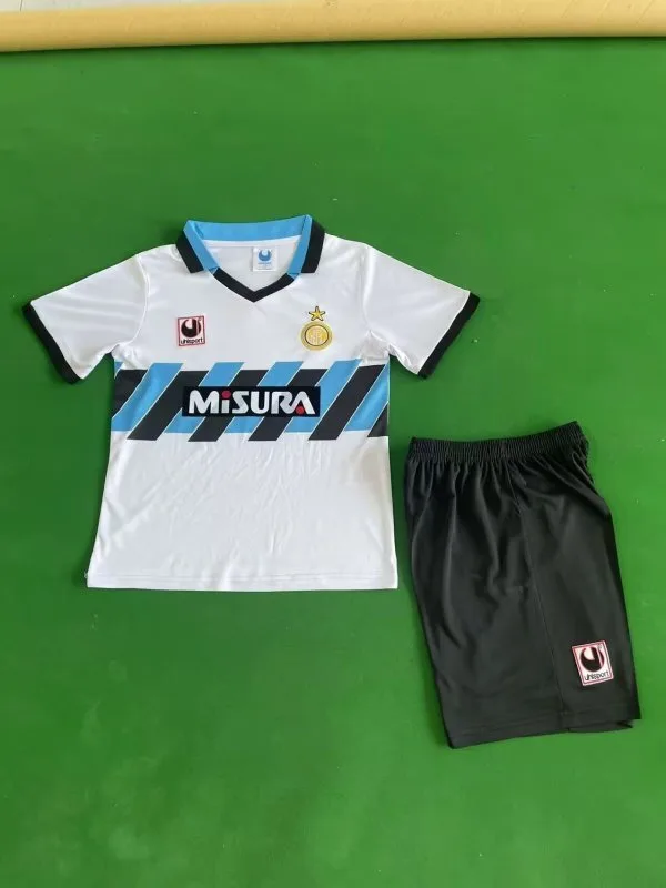 Inter Milan 1990/91 Away Kids Kit White
