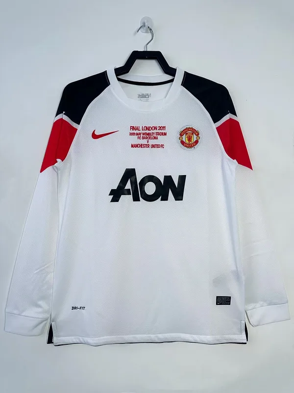 Manchester United 2010/11 Shirt Long Sleeve White Champions League
