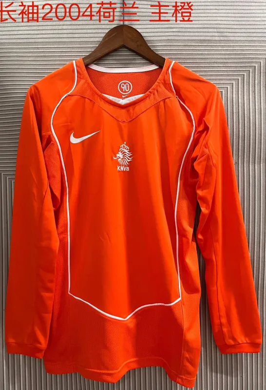 Pays-Bas 2004 Domicile Maillot Manches Longues