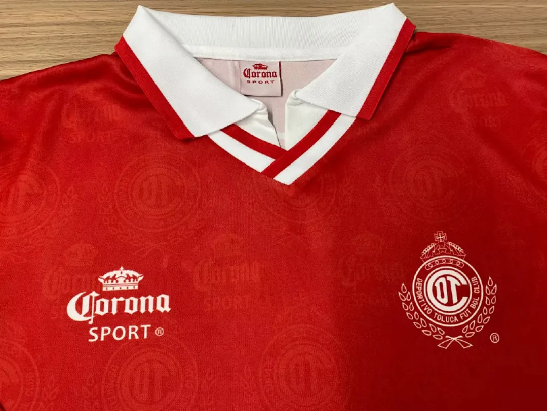 Toluca 1996/97 Primera Equipación Camiseta Manga Larga — 2