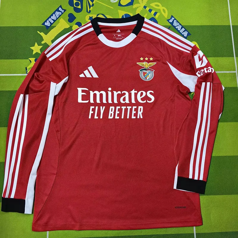Benfica 2025/26 Home Shirt Long Sleeve — 1