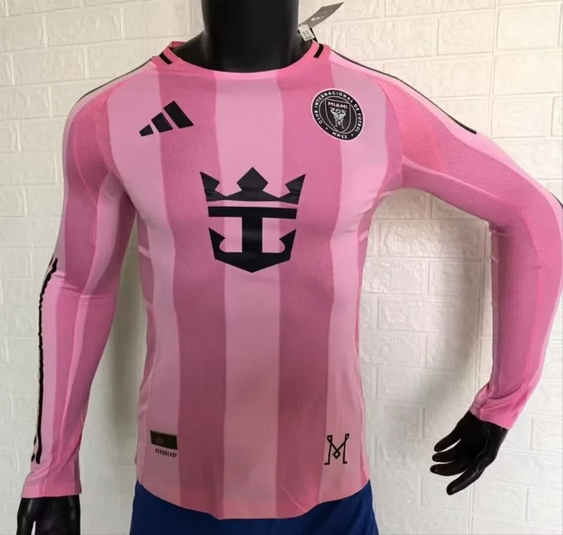 Inter Miami 2025/26 Home Shirt Long Sleeve Player Version