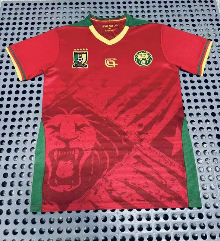 Cameroon 2025/26 Away Shirt Red — 2