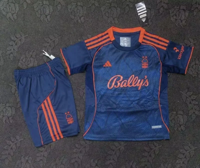 Nottingham Forest 2025/26 Third Kids Kit