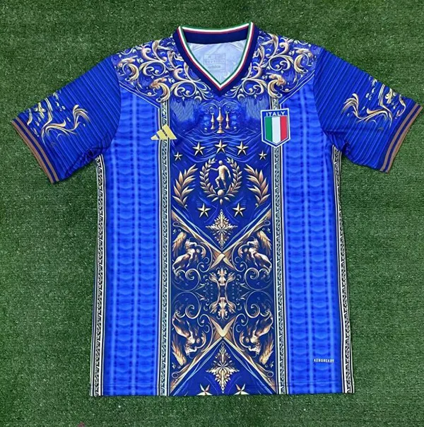 Italy 2024 Shirt Short Sleeve Special Edition Blue