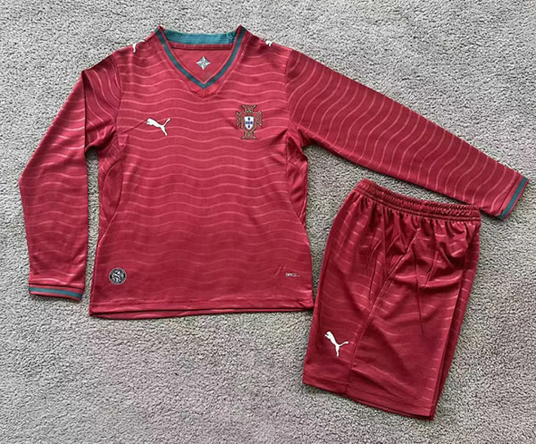 Portugal 2026/27 Primera Equipación Conjunto de Niño Manga Larga