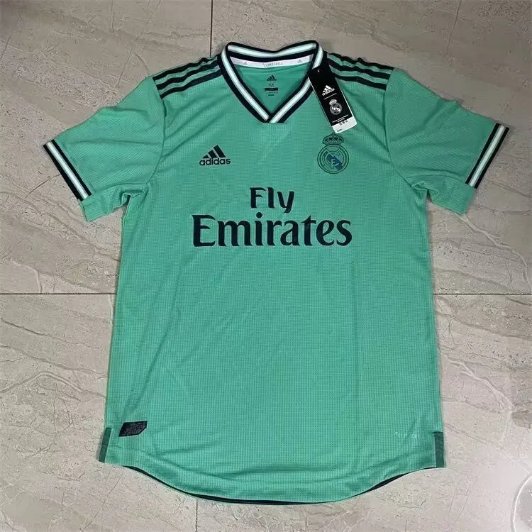 Real Madrid 2019/20 Third Shirt Player Version Green — 2