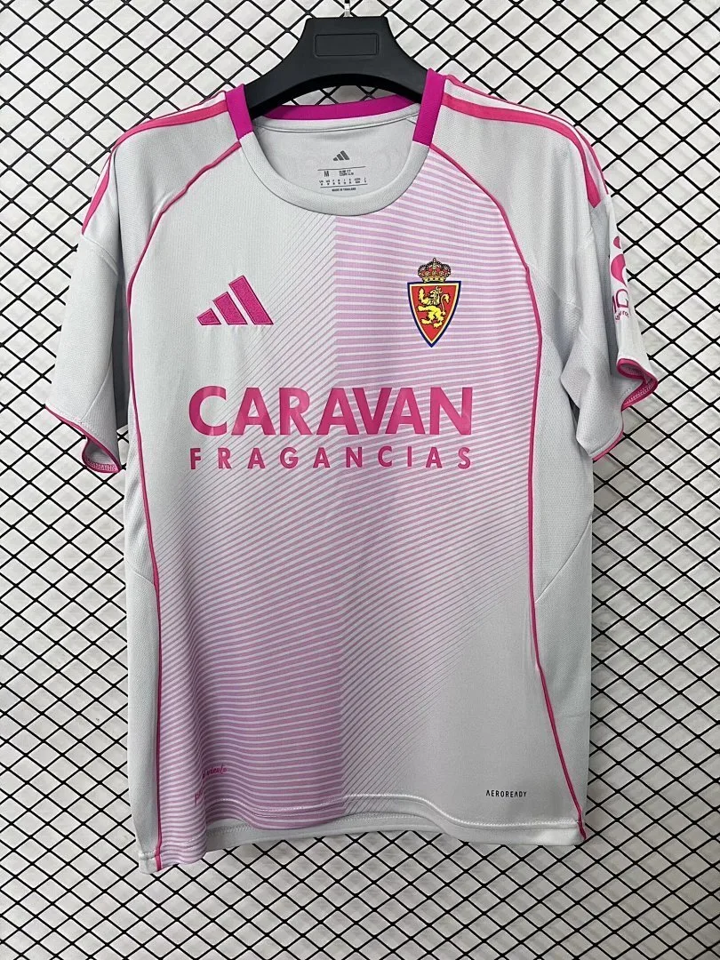 Real Zaragoza 2025/26 Shirt Short Sleeve Pink