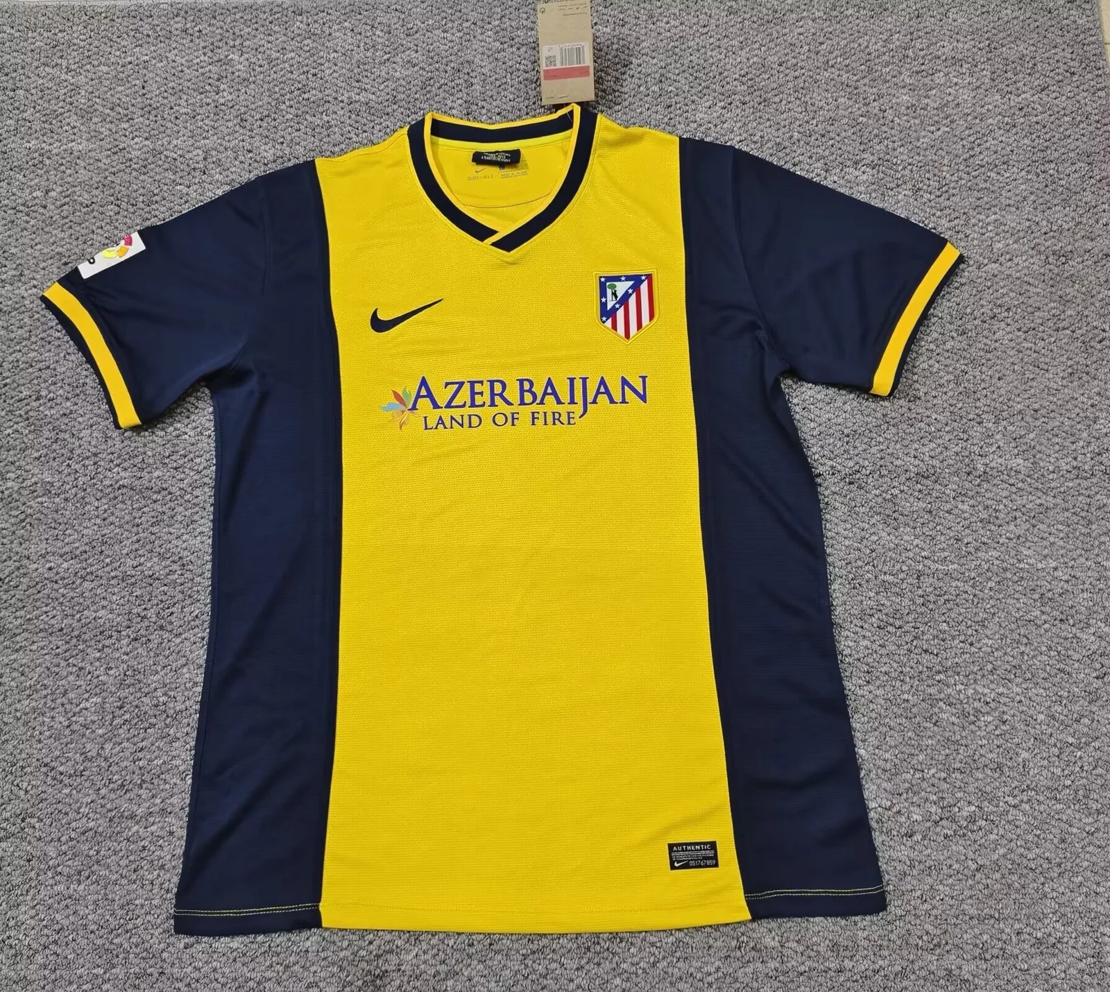 Atlético Madrid 2013/14 Away Shirt Yellow — 1