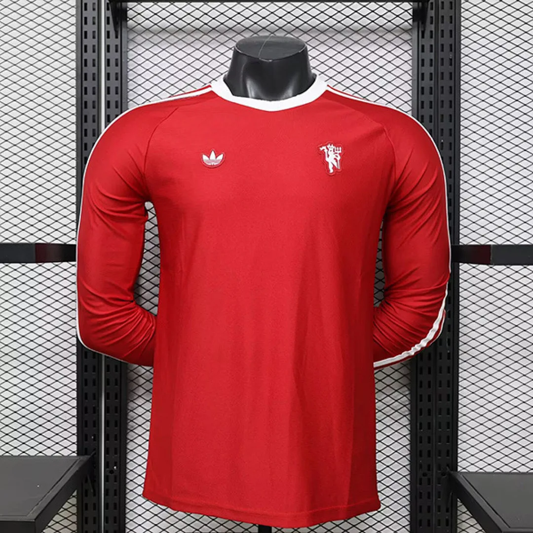 Manchester United Maillot Manches Longues Version Joueur Red