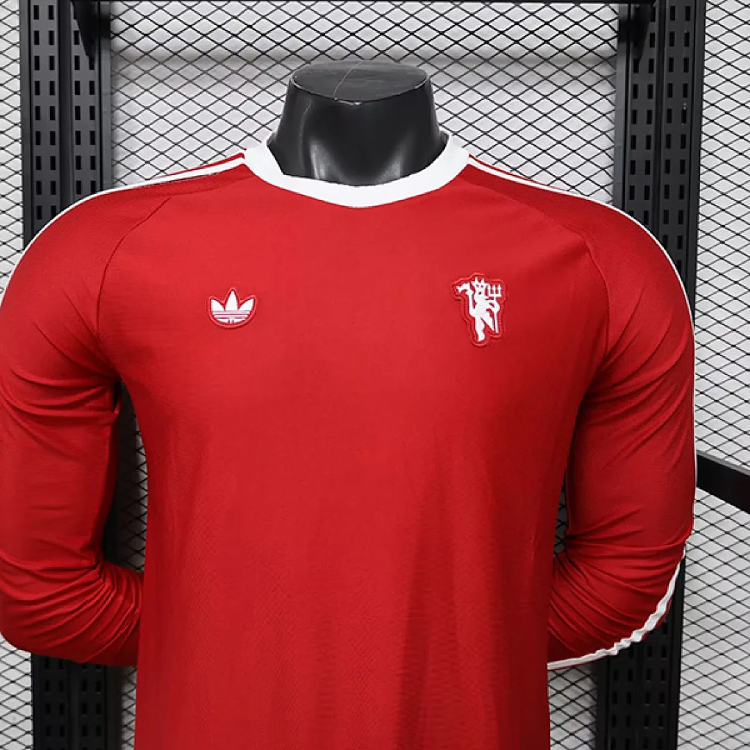 Manchester United Maillot Manches Longues Version Joueur Red — 2