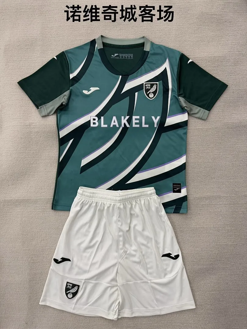Norwich City 2026/27 Away Kids Kit — 2