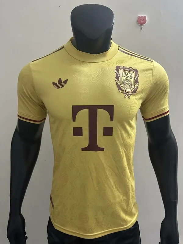 Bayern Munich Shirt Player Version Special Edition Yellow 125th Anniversary — 2