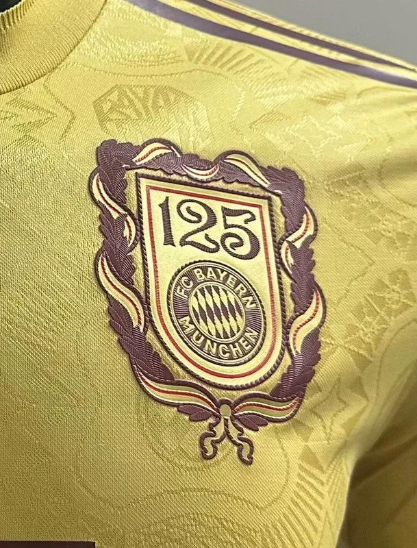 Bayern Munich Shirt Player Version Special Edition Yellow 125th Anniversary