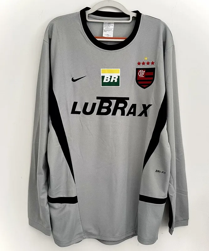 Flamengo 2002/03 Gardien Maillot Manches Longues Grey — 2