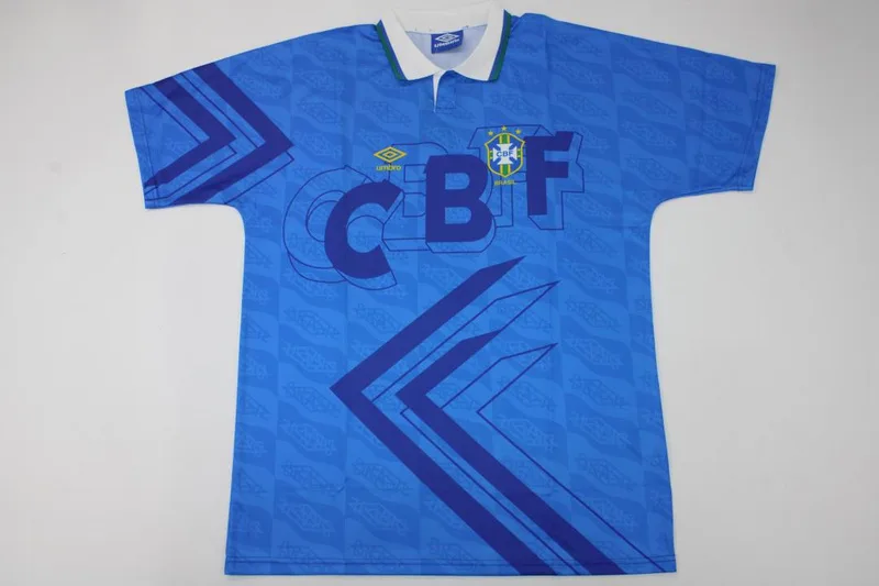 Brazil 1992 Away Shirt Blue