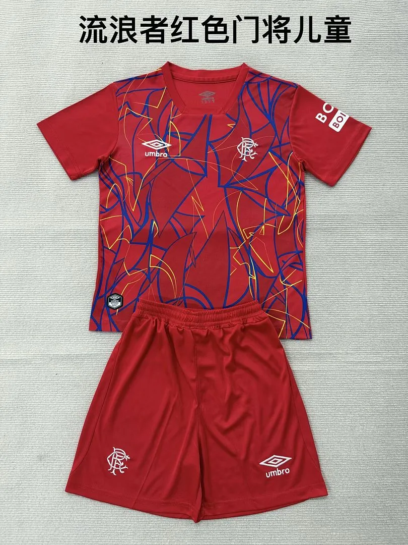 Rangers 2026/27 Goalkeeper Kids Kit Red — 2