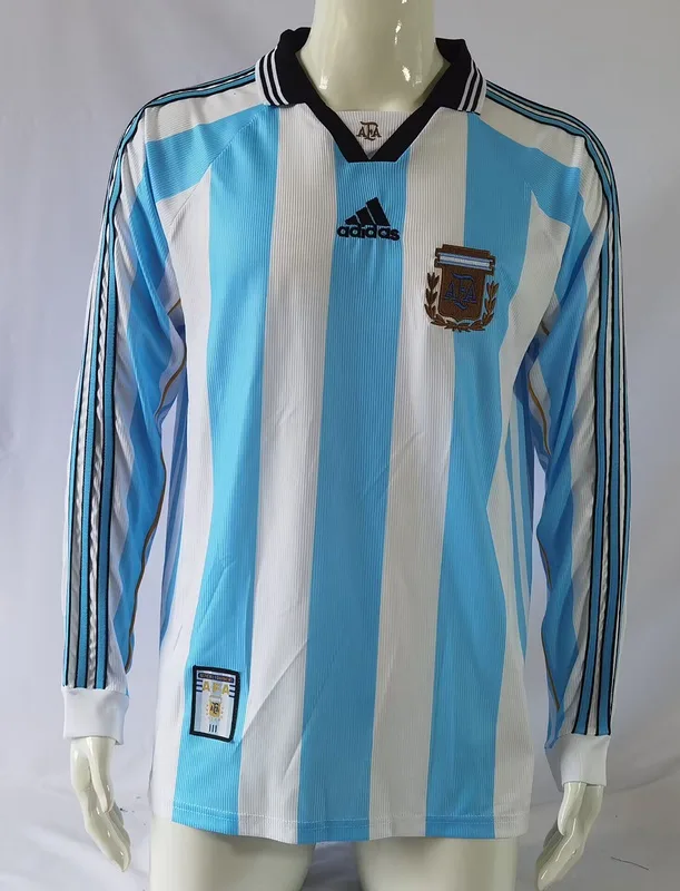 Argentina 1998 Home Shirt Long Sleeve — 2