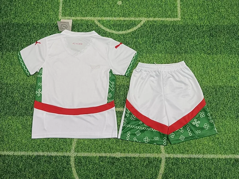 Morocco 2024/25 Away Kids Kit White