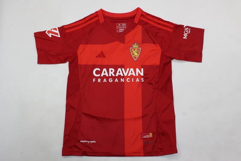 Real Zaragoza 2024/25 Away Kids Kit Red — 2