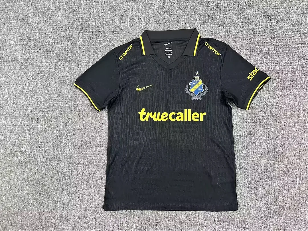 AIK Solna 2026/27 Domicile Maillot Manches Courtes Black — 2