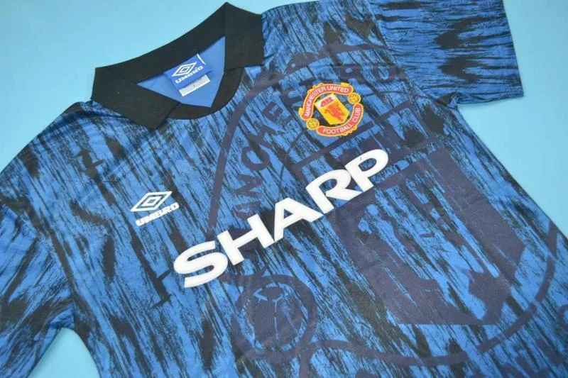 Manchester United 1992/93 Auswärts Trikot Blue