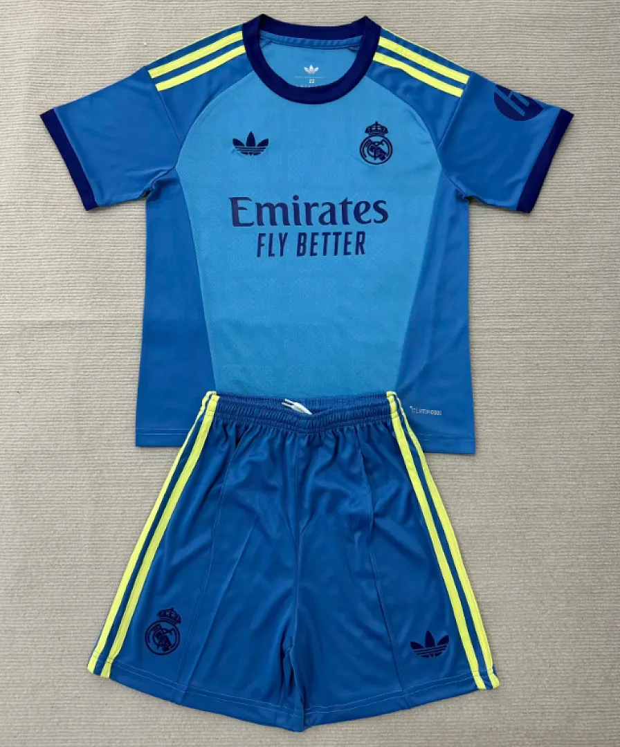 Real Madrid 2026/27 de Portero Conjunto de Niño Blue — 2