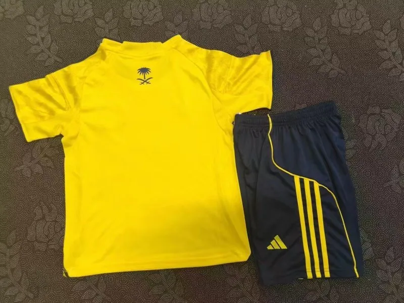 Al Nassr 2025/26 Home Kids Kit — 2