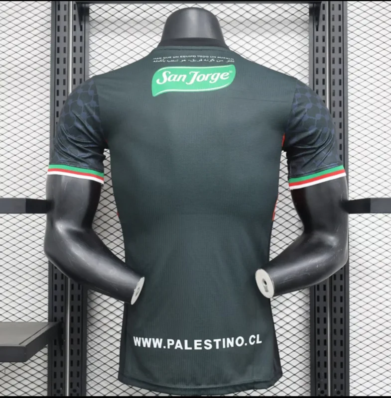 Palestino 2024/25 Away Shirt Player Version Black — 2