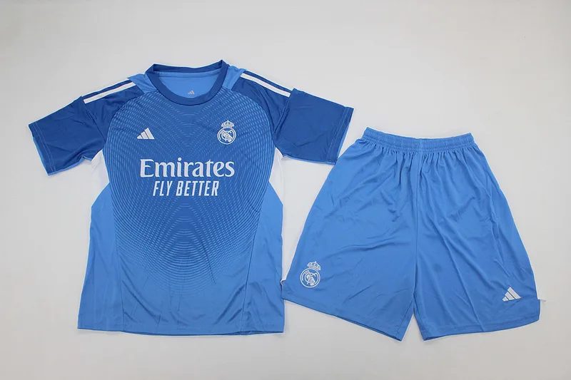 Real Madrid 2025/26 de Portero Conjunto de Niño Blue — 1