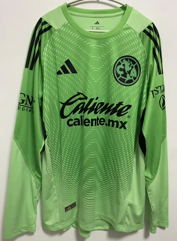 Club América 2025/26 Goalkeeper Shirt Long Sleeve Player Version Green — 1
