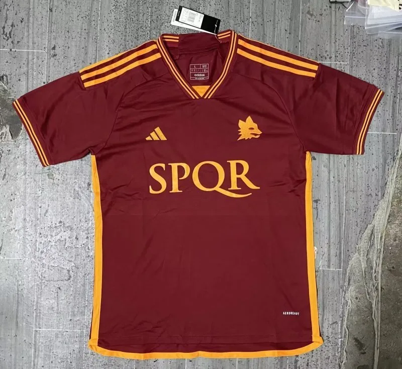 Roma 2023/24 Home Shirt Short Sleeve — 2