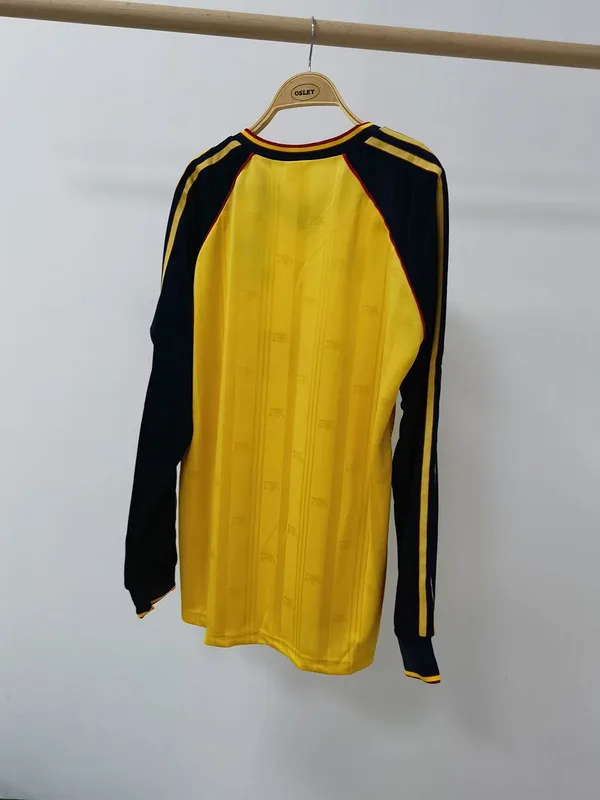 Arsenal 1988/89 Away Shirt Long Sleeve Yellow