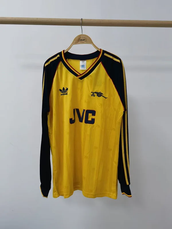 Arsenal 1988/89 Away Shirt Long Sleeve Yellow — 2