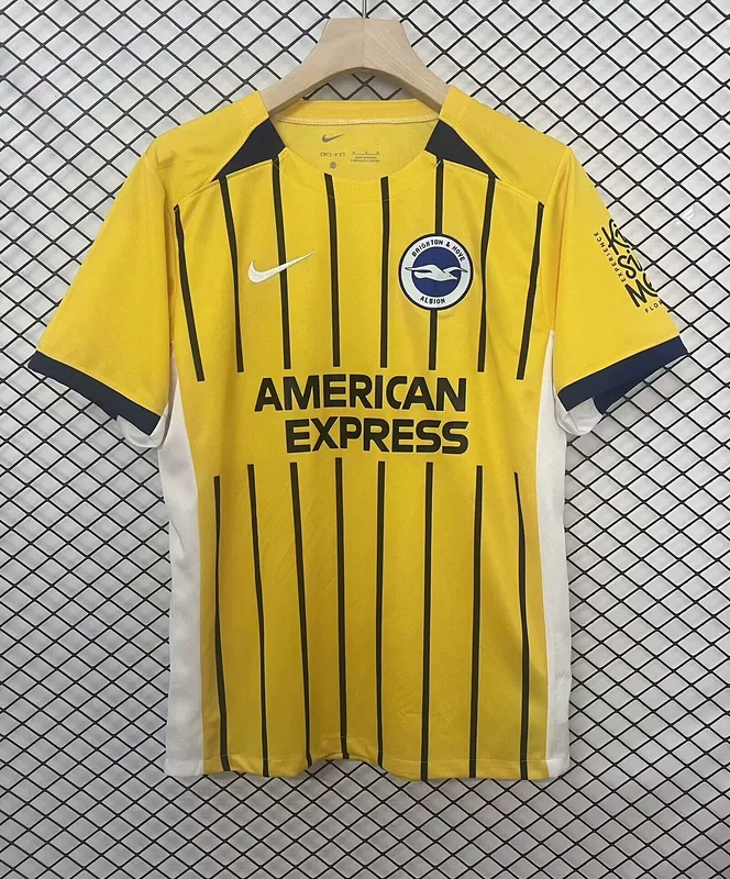 Brighton 2024/25 Away Shirt Short Sleeve Yellow — 2
