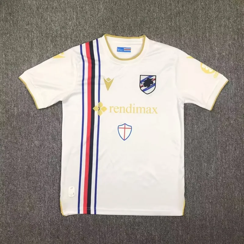 Sampdoria 2024/25 Extérieur Maillot Manches Courtes White