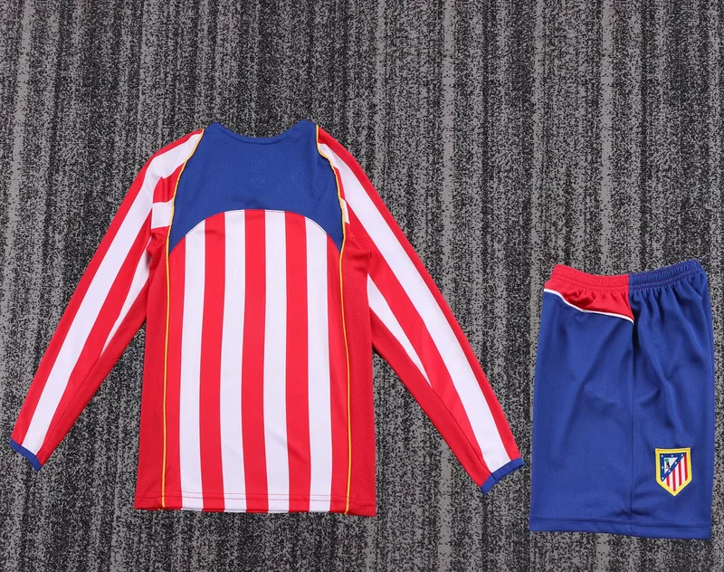 Atlético Madrid 2004/05 Home Kids Kit Long Sleeve — 2