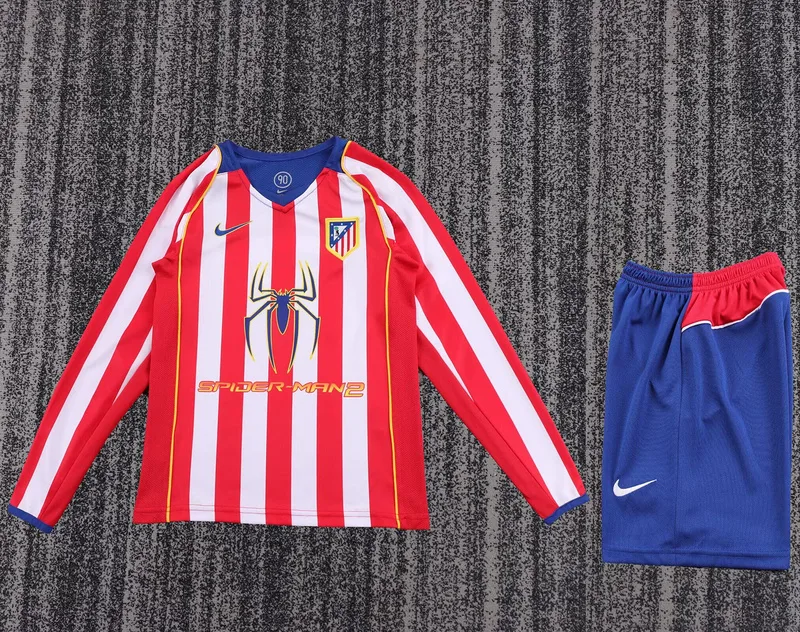 Atlético Madrid 2004/05 Home Kids Kit Long Sleeve