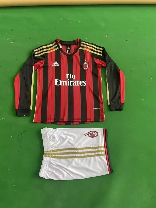 AC Milan 2013/14 Home Kids Kit Long Sleeve — 1