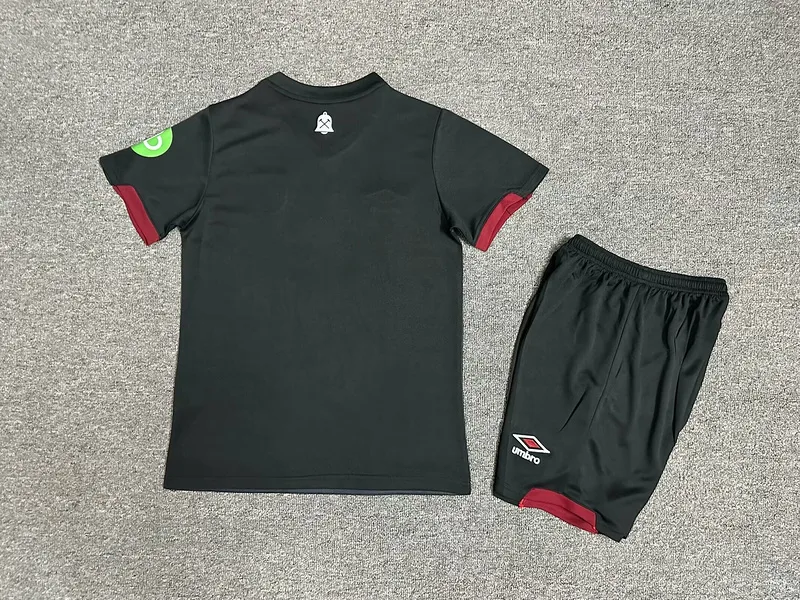 West Ham United 2024/25 Away Kids Kit Black — 2