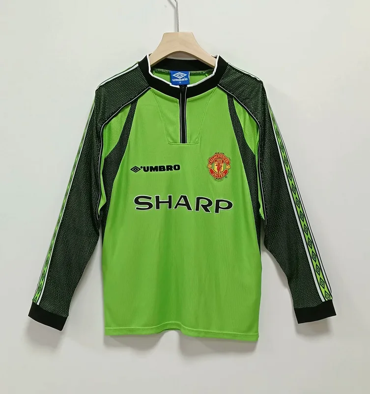Manchester United 1998/99 Goalkeeper Shirt Long Sleeve Green — 2